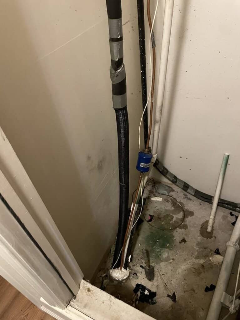 New insulated copper refrigerant lines and a filter drier running to the indoor unit in Cedarville