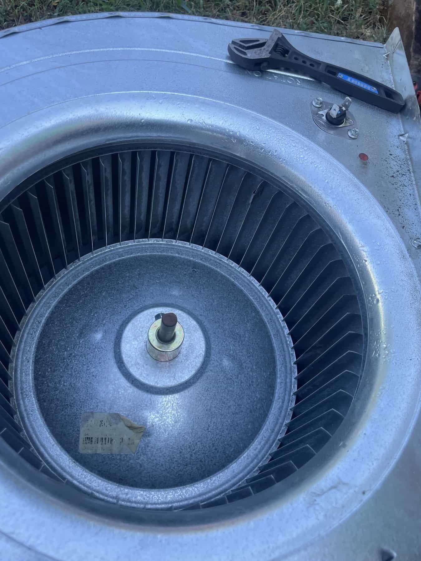 Fort Smith AC Tune-Up: Cleaning the Blower Wheel and Adding a Drain Pan Safety Switch