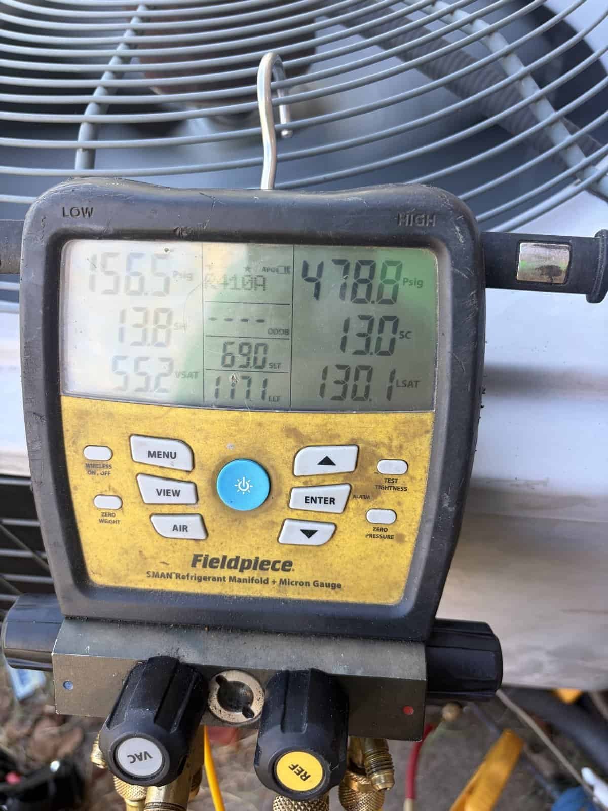 Detail photo from a Greenwood, Arkansas HVAC service visit