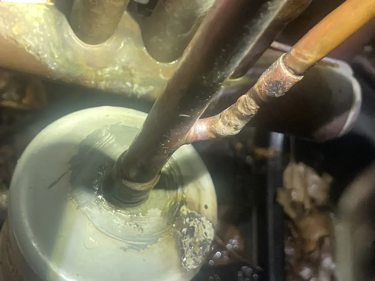 AC Quit Again After Leak Stop and Refrigerant in Greenwood, AR (Copper Fitting Leak Repaired)