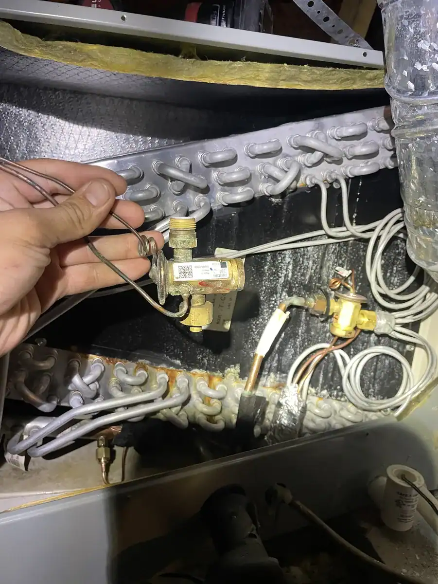 Detail photo from a Greenwood, Arkansas HVAC service visit