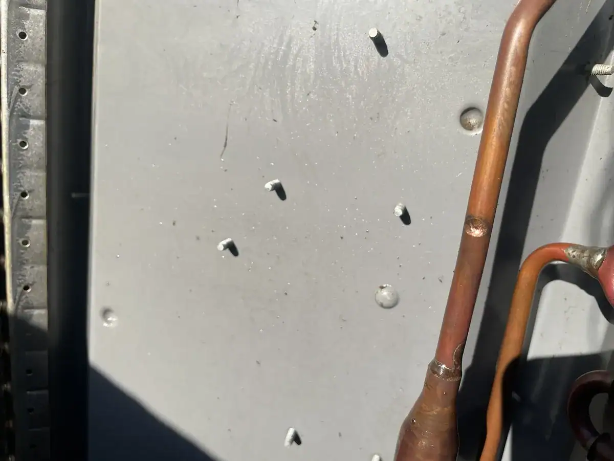 Detail photo from a Greenwood, Arkansas HVAC service visit