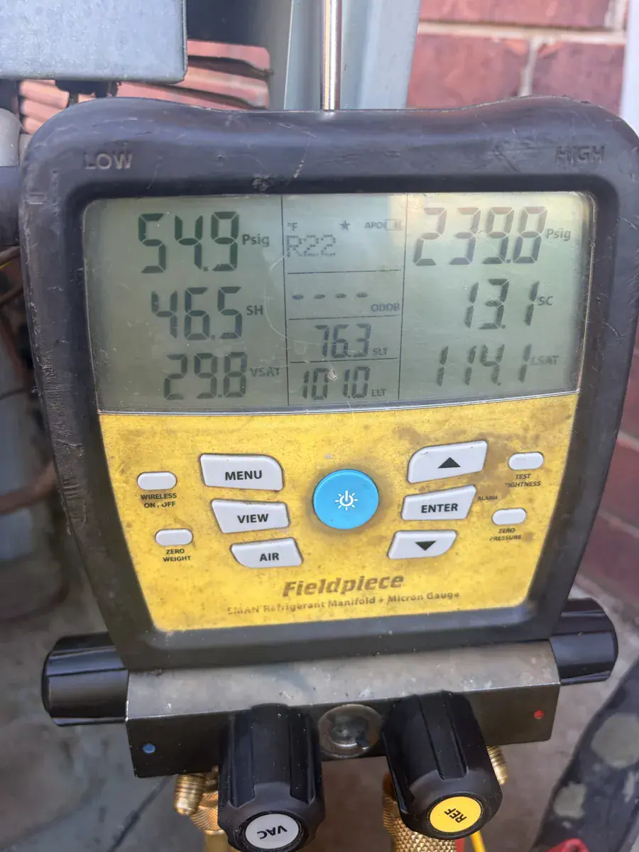 Detail photo from a Alma, Arkansas HVAC service visit