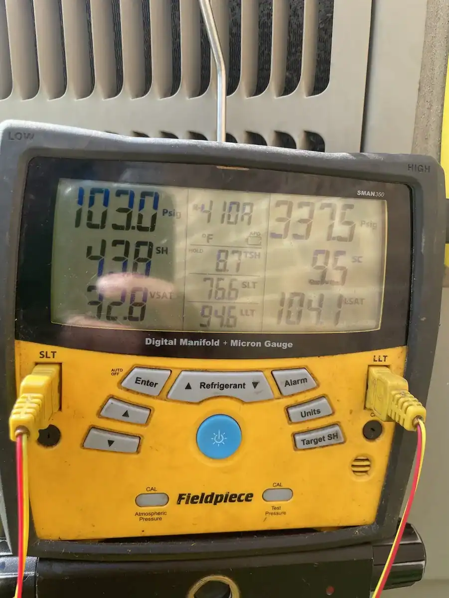 Detail photo from a Greenwood, Arkansas HVAC service visit