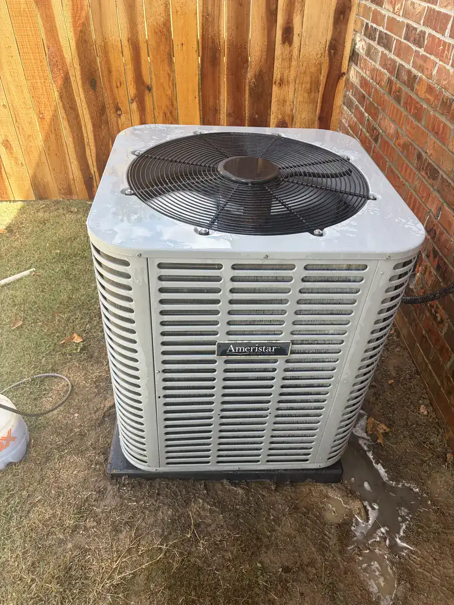 Detail photo from a Greenwood, Arkansas HVAC service visit